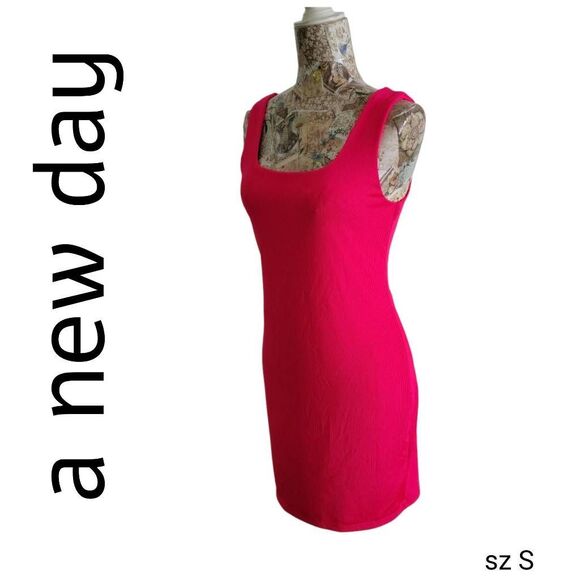Dress a new day Bright Pink Stretchy Knit Tank Short Dress - Picture 2 of 15